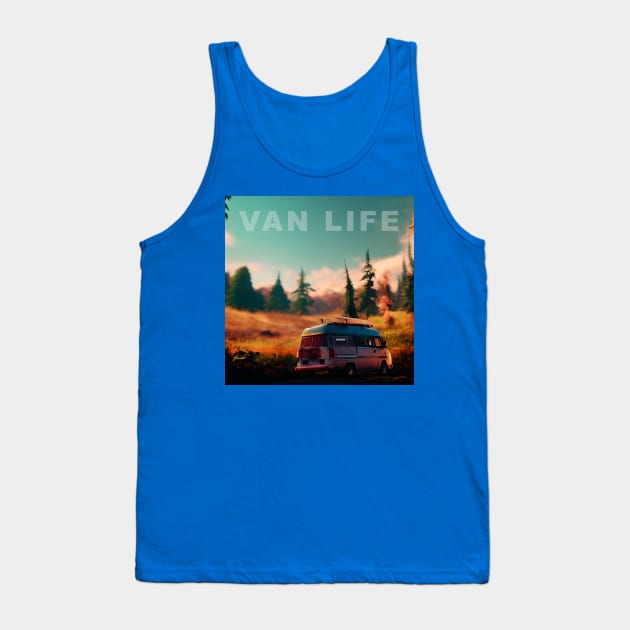 Van Life Camper RV Outdoors in Nature Tank Top by Grassroots Green